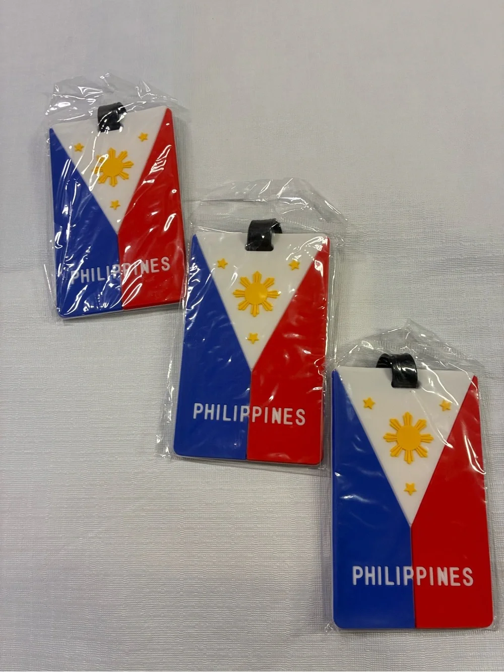New set of three Philippines Flag Key & Card Holder - Red, Blue & White